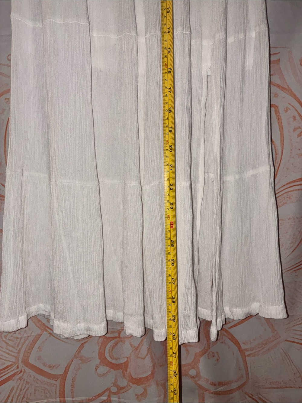 Blashe Classic White Tiered Midi w/ Slit Skirt - Picture 4 of 7